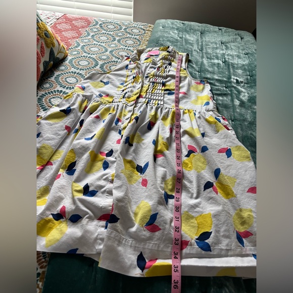 kate spade White Sleeveless Mini Dress with Yellow Lemon & Navy-Pink Leaf Print - Picture 4 of 9